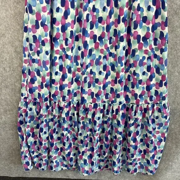 Tommy Bahama Tiered Maxi Dress Womens Medium Splendid Sea Tassel Resort Tropical - Picture 15 of 16